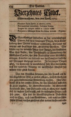 Der Patriot Mittwoch 5. April 1724