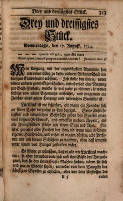 Der Patriot Donnerstag 17. August 1724