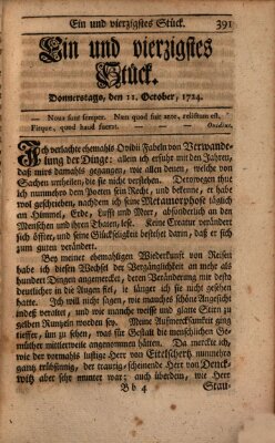 Der Patriot Mittwoch 11. Oktober 1724