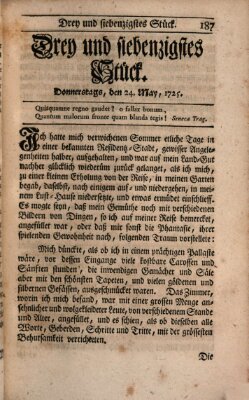 Der Patriot Donnerstag 24. Mai 1725