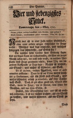 Der Patriot Donnerstag 31. Mai 1725