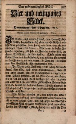 Der Patriot Donnerstag 18. Oktober 1725