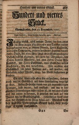 Der Patriot Samstag 29. Dezember 1725