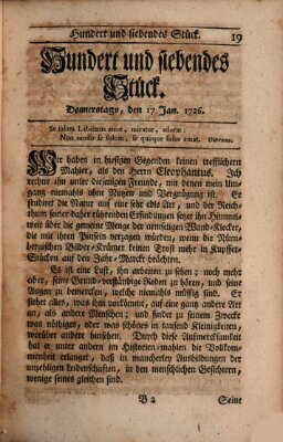 Der Patriot Donnerstag 17. Januar 1726