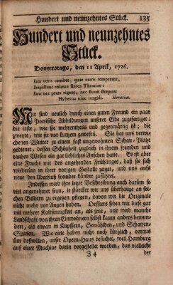 Der Patriot Donnerstag 11. April 1726