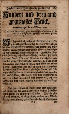 Der Patriot Donnerstag 9. Mai 1726