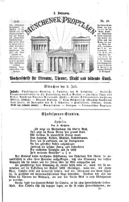 Münchener Propyläen (Bayerische Landeszeitung) Freitag 9. Juli 1869