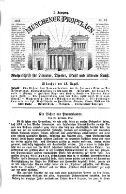 Münchener Propyläen (Bayerische Landeszeitung) Freitag 13. August 1869