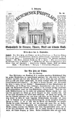 Münchener Propyläen (Bayerische Landeszeitung) Freitag 3. September 1869