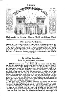 Münchener Propyläen (Bayerische Landeszeitung) Freitag 17. September 1869