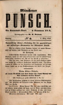 Münchener Punsch Sonntag 5. März 1848