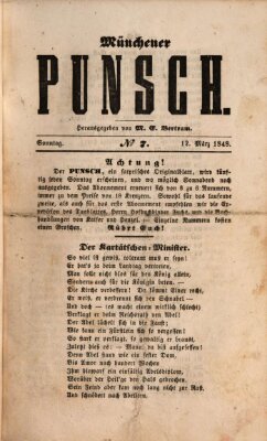 Münchener Punsch Sonntag 12. März 1848