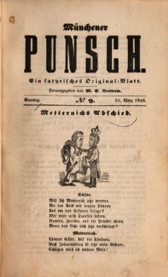 Münchener Punsch Sonntag 26. März 1848
