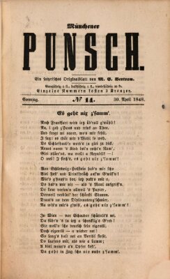 Münchener Punsch Sonntag 30. April 1848