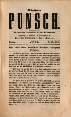 Münchener Punsch Sonntag 28. Mai 1848