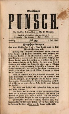 Münchener Punsch Sonntag 2. Juli 1848