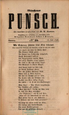 Münchener Punsch Sonntag 16. Juli 1848