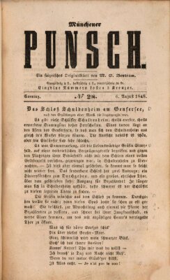 Münchener Punsch Sonntag 6. August 1848