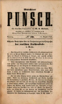 Münchener Punsch Sonntag 13. August 1848