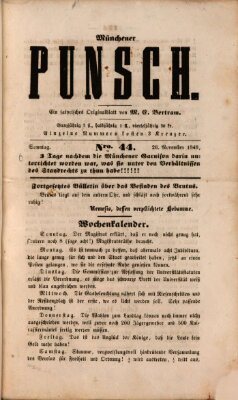 Münchener Punsch Sonntag 26. November 1848