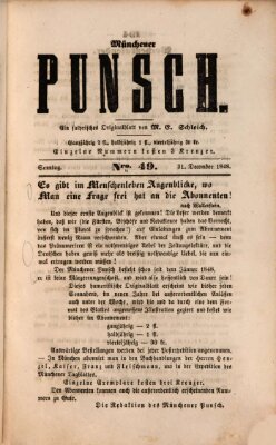 Münchener Punsch Sonntag 31. Dezember 1848