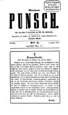 Münchener Punsch Dienstag 7. Januar 1851