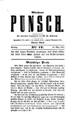 Münchener Punsch Sonntag 16. März 1851