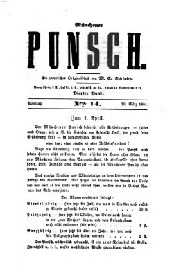 Münchener Punsch Sonntag 30. März 1851