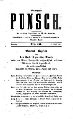 Münchener Punsch Sonntag 13. April 1851