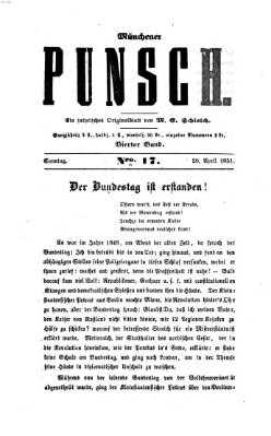 Münchener Punsch Sonntag 20. April 1851