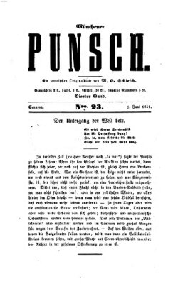 Münchener Punsch Sonntag 1. Juni 1851