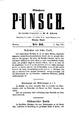 Münchener Punsch Sonntag 3. August 1851