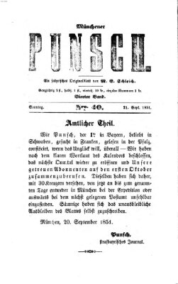 Münchener Punsch Sonntag 21. September 1851