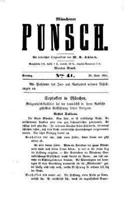 Münchener Punsch Sonntag 28. September 1851