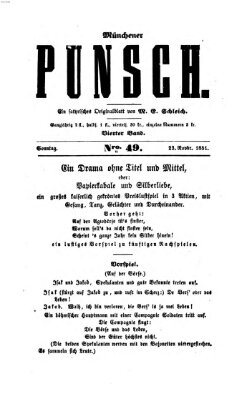 Münchener Punsch Sonntag 23. November 1851