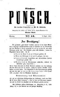 Münchener Punsch Sonntag 7. Dezember 1851