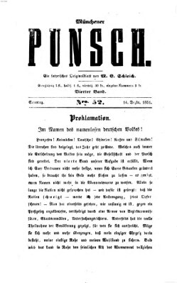 Münchener Punsch Sonntag 14. Dezember 1851