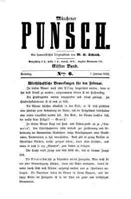 Münchener Punsch Sonntag 7. Februar 1858