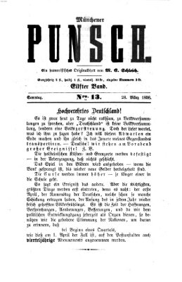 Münchener Punsch Sonntag 28. März 1858