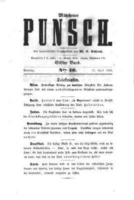 Münchener Punsch Sonntag 18. April 1858