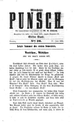 Münchener Punsch Sonntag 27. Juni 1858