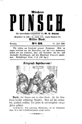 Münchener Punsch Sonntag 18. Juli 1858