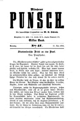 Münchener Punsch Sonntag 21. November 1858