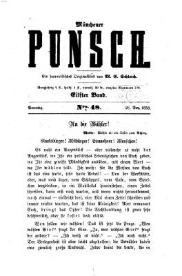 Münchener Punsch Sonntag 28. November 1858