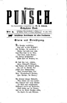 Münchener Punsch Sonntag 11. Januar 1863