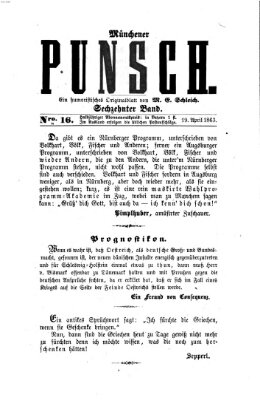 Münchener Punsch Sonntag 19. April 1863