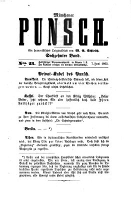 Münchener Punsch Sonntag 7. Juni 1863