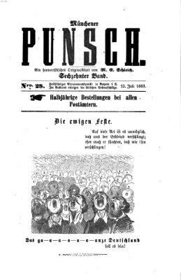 Münchener Punsch Sonntag 12. Juli 1863