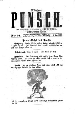 Münchener Punsch Sonntag 2. August 1863