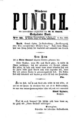 Münchener Punsch Sonntag 15. November 1863